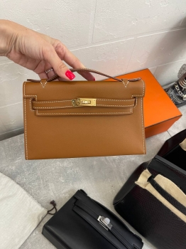 Сумка женская  Kelly Pochette  Swift Leather Hermes Артикул BMS-133145. Вид 2