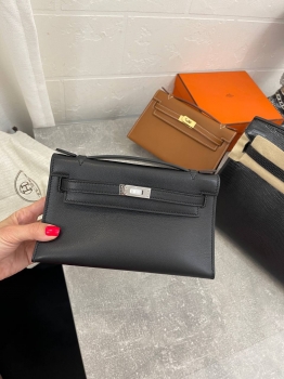 Сумка женская Kelly Pochette Swift Leather Hermes Артикул BMS-133146. Вид 1