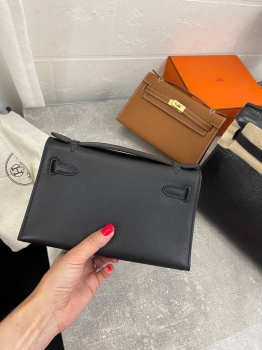 Сумка женская Kelly Pochette Swift Leather Hermes Артикул BMS-133146. Вид 4