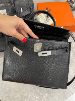 Сумка женская  Kelly, 28  Lezard Natura Hermes Артикул BMS-133148. Вид 5