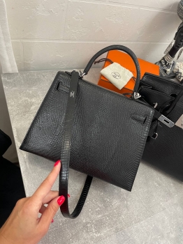 Сумка женская  Kelly, 28  Lezard Natura Hermes Артикул BMS-133148. Вид 7
