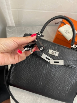Сумка женская  Kelly, 28  Lezard Natura Hermes Артикул BMS-133148. Вид 8