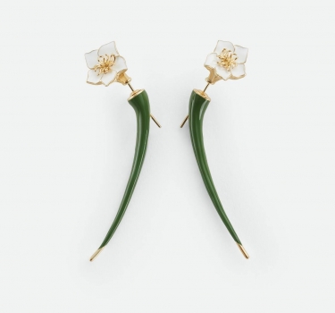 Серьги Flower Earrings Bottega Veneta Артикул BMS-133157. Вид 3