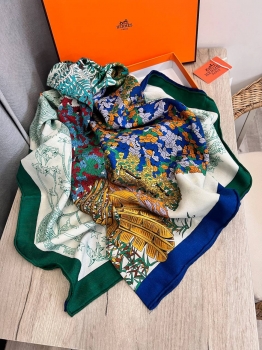  Платок 140*140  Hermes Артикул BMS-133399. Вид 1