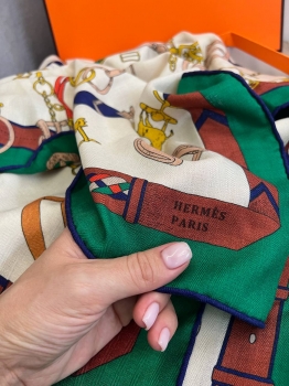 Платок 140*140  Hermes Артикул BMS-133416. Вид 2