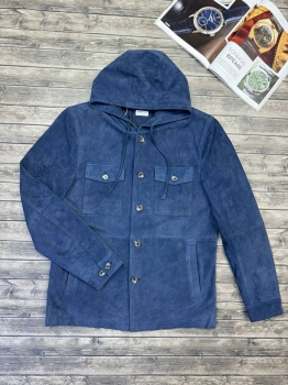 Куртка из натуральной замши Brunello Cucinelli Артикул BMS-134342. Вид 1