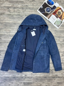 Куртка из натуральной замши Brunello Cucinelli Артикул BMS-134342. Вид 2