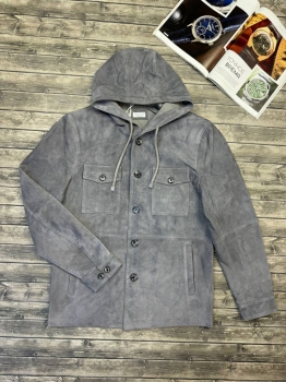 Куртка из натуральной замши Brunello Cucinelli Артикул BMS-134341. Вид 1