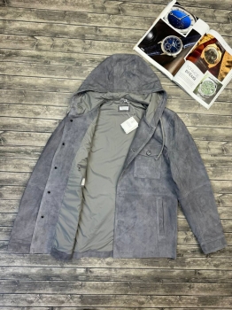 Куртка из натуральной замши Brunello Cucinelli Артикул BMS-134341. Вид 2