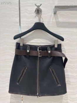 Кожаная юбка Prada Артикул BMS-134692. Вид 2