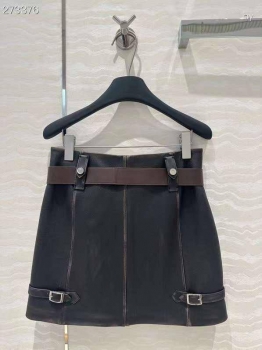 Кожаная юбка Prada Артикул BMS-134692. Вид 3