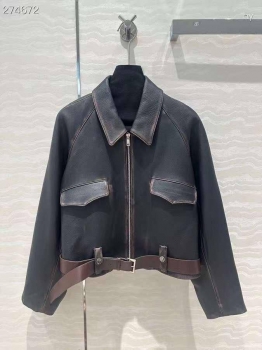Кожаный бомбер Prada Артикул BMS-134694. Вид 1