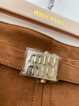 Замшевая юбка Miu Miu Артикул BMS-135245. Вид 2
