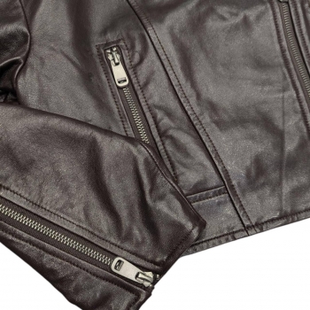 Кожаная куртка  Brunello Cucinelli Артикул BMS-135646. Вид 3
