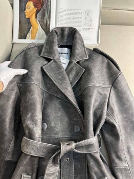 Кожаный тренч  Jil Sander Артикул BMS-136070. Вид 2