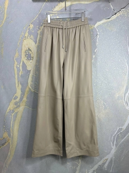 Кожаные брюки Brunello Cucinelli Артикул BMS-136203. Вид 1
