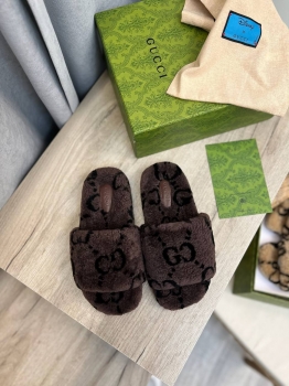 Меховые тапочки  Gucci Артикул BMS-136237. Вид 2