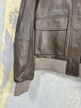 Кожаная куртка  Brunello Cucinelli Артикул BMS-136471. Вид 5