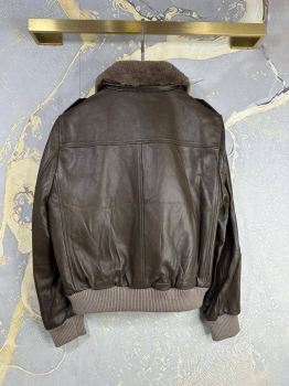Кожаная куртка  Brunello Cucinelli Артикул BMS-136471. Вид 6
