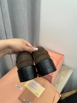 Замшевые лоферы Miu Miu Артикул BMS-136478. Вид 5