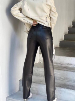 Кожаные брюки Bottega Veneta Артикул BMS-136528. Вид 2