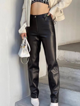 Кожаные брюки Bottega Veneta Артикул BMS-136528. Вид 1