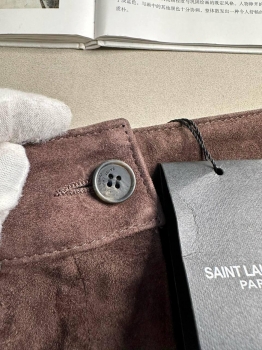 Замшевая юбка Yves Saint Laurent Артикул BMS-136607. Вид 3