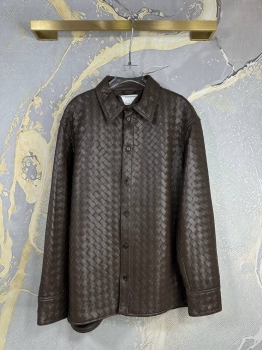 Кожаная рубашка  Bottega Veneta Артикул BMS-136616. Вид 1
