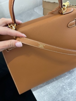 Сумка женская Kelly, 28, GHW Epsom leather Hermes Артикул BMS-136913. Вид 4