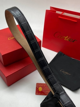 Ремень из кожи крокодила  Cartier Артикул BMS-136975. Вид 3