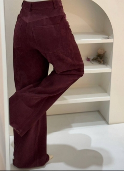 Замшевые брюки Yves Saint Laurent Артикул BMS-137081. Вид 2