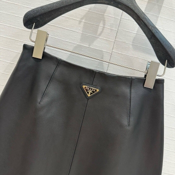 Кожаная юбка  Prada Артикул BMS-137833. Вид 3