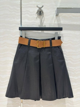 Кожаная юбка Miu Miu Артикул BMS-138408. Вид 1