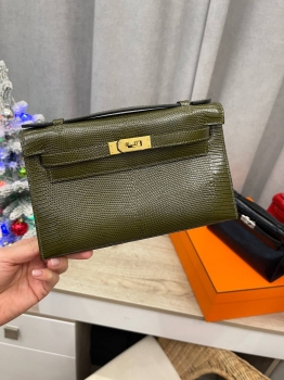 Сумка женская Pochette,  Lezard Natura Hermes Артикул BMS-138574. Вид 1