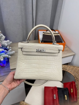 Сумка женская Kelly, 25  Crocodile Alligator Mat Hermes Артикул BMS-138586. Вид 3
