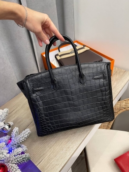 Сумка женская Birkin, 30 cm Crocodile Niloticus Mat Hermes Артикул BMS-138587. Вид 4