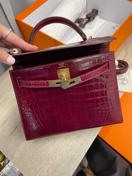 Сумка женская Kelly, 28, GHW NILOTICUS Hermes Артикул BMS-138906. Вид 6