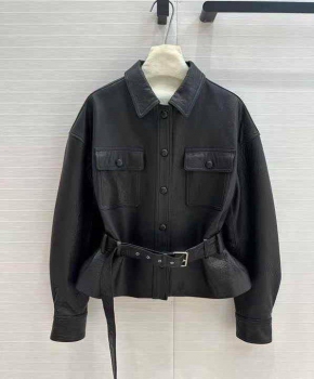 Кожаная куртка Yves Saint Laurent Артикул BMS-139206. Вид 2