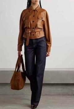 Кожаная куртка Yves Saint Laurent Артикул BMS-139205. Вид 1