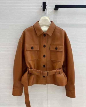 Кожаная куртка Yves Saint Laurent Артикул BMS-139205. Вид 3