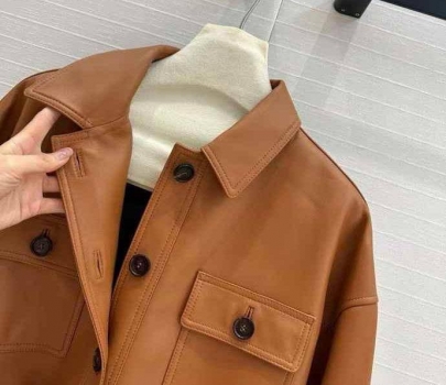 Кожаная куртка Yves Saint Laurent Артикул BMS-139205. Вид 5