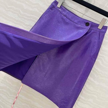 Кожаная  юбка Miu Miu Артикул BMS-139209. Вид 4