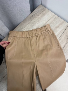 Кожаные брюки  Brunello Cucinelli Артикул BMS-139214. Вид 3