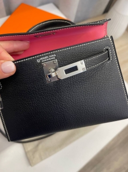 Сумка женская  Kelly mini PHW, Chevre Hermes Артикул BMS-139266. Вид 2
