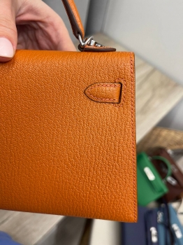  Сумка женская Kelly mini PHW, Chevre  Hermes Артикул BMS-139472. Вид 5