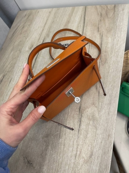  Сумка женская Kelly mini PHW, Chevre  Hermes Артикул BMS-139472. Вид 6