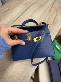 Сумка женская Kelly mini PHW, Chevre Hermes Артикул BMS-139470. Вид 6