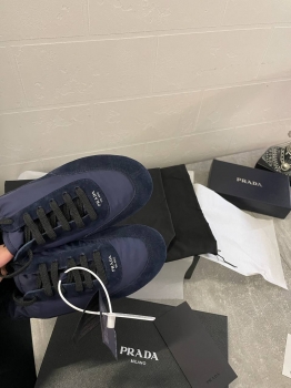 Кроссовки  Collapse Re-из нейлона и замши  Prada Артикул BMS-140199. Вид 4