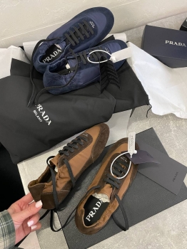 Кроссовки  Collapse Re-из нейлона и замши  Prada Артикул BMS-140197. Вид 4