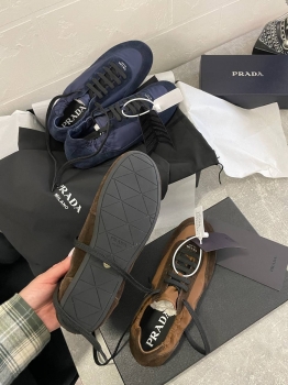 Кроссовки  Collapse Re-из нейлона и замши  Prada Артикул BMS-140197. Вид 5